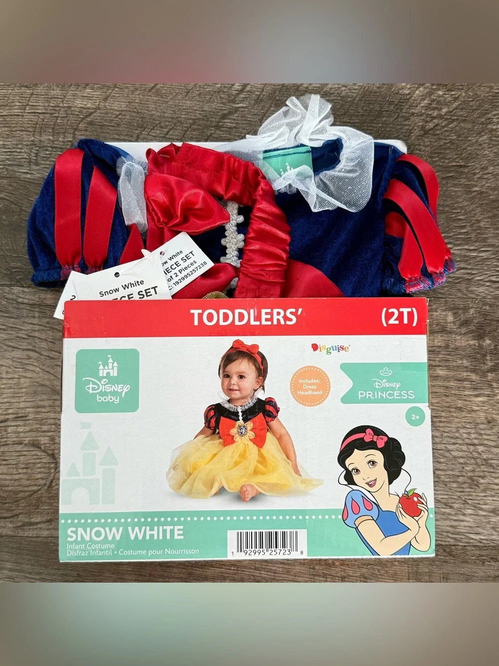 NWT Disney Princess Snow White Ticket Halloween Costume Dress and Headband 2T
